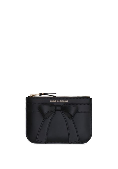 pouch zip big bow unisex nera COMME DES GARÇONS WALLET | SA8100BB1